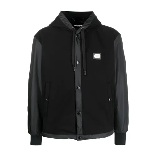Dolce & Gabbana , Elevate Your Style with Bomber Jacket ,Black male, Sizes: