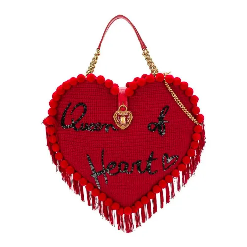 Dolce & Gabbana , Embroidered Heart Bag ,Red female, Sizes: ONE SIZE