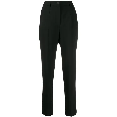 Dolce & Gabbana , Emerald Green Click Slim Fit Pants ,Black female, Sizes: