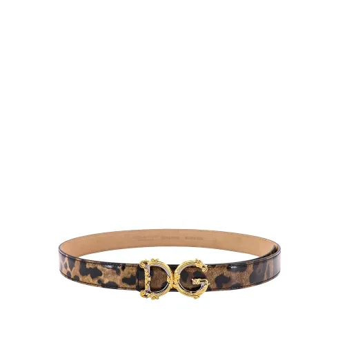 Dolce & Gabbana , Exquisite Leather Belt with Adjustable Closure ,Brown female, Sizes:
