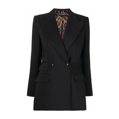 Dolce & Gabbana , F29Lmtfurbgn0000 Blazer - Fashion-forward Women`s Blazer ,Black female, Sizes: