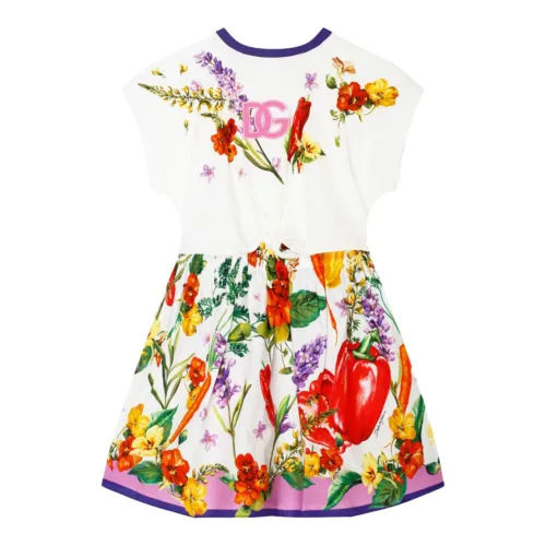 Dolce & Gabbana , Floral and Vegetable Print Dress ,Multicolor female, Sizes: