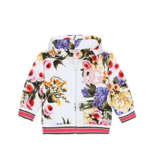 Dolce & Gabbana , Flower Power Hooded Sweatshirt ,Multicolor female, Sizes: