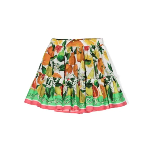 Dolce & Gabbana , Fruit Print Tiered Skirt ,Multicolor female, Sizes: