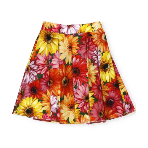 Dolce & Gabbana , Gerbere Print Full Skirt ,Multicolor female, Sizes: