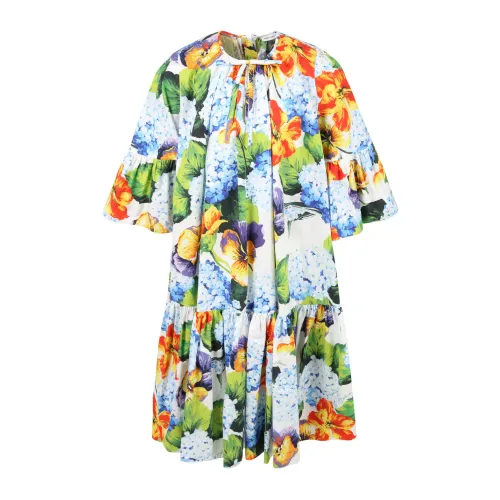 Dolce & Gabbana , Girl Dress - Fantasia - Regular Fit - 100% Cotton ,Multicolor female, Sizes: