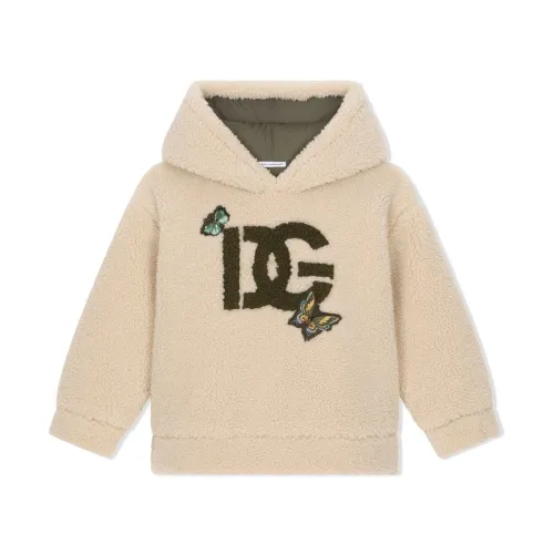 Dolce & Gabbana , Girl's Clothing Sweatshirts Beige Aw21 ,Beige female, Sizes: