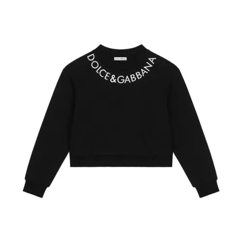 Dolce & Gabbana , Girl's Clothing Sweatshirts N0000 Ss24 ,Black female, Sizes: