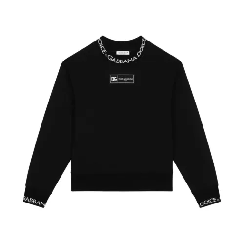 Dolce & Gabbana , Girl's Clothing Sweatshirts N0000 Ss24 ,Black female, Sizes: