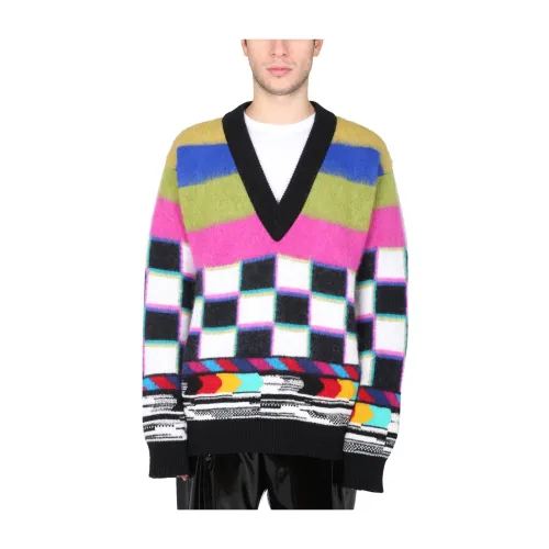 Dolce & Gabbana , Glitch Sweater ,Black male, Sizes: