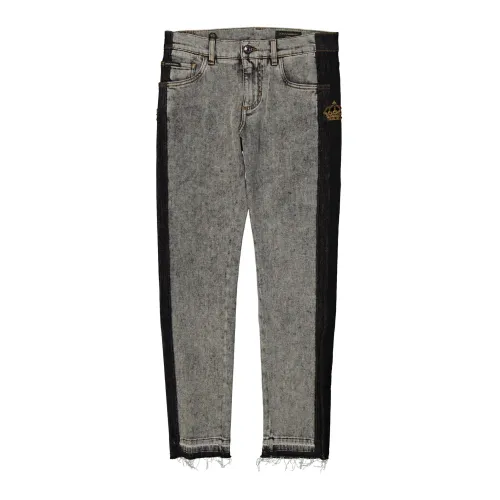 Dolce & Gabbana , Gray Skinny Denim Jeans for Men ,Gray male, Sizes: