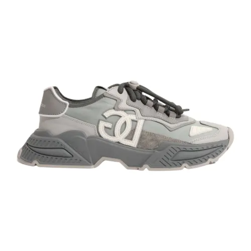 Dolce & Gabbana , Grey Color-Block Sneakers for Kids ,Gray male, Sizes: