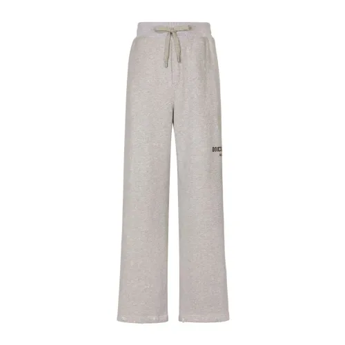 Dolce & Gabbana , Grey Logo-Print Track Pants ,Gray male, Sizes: