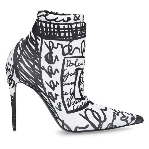 Dolce & Gabbana , Heeled Boots with Budapest-inspired Design ,Black female, Sizes: