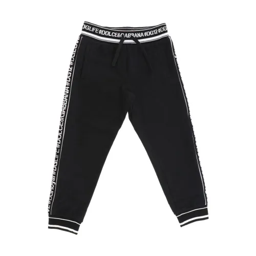 Dolce & Gabbana , High-Quality Pantalone Sweatpants for Boys ,Black male, Sizes: