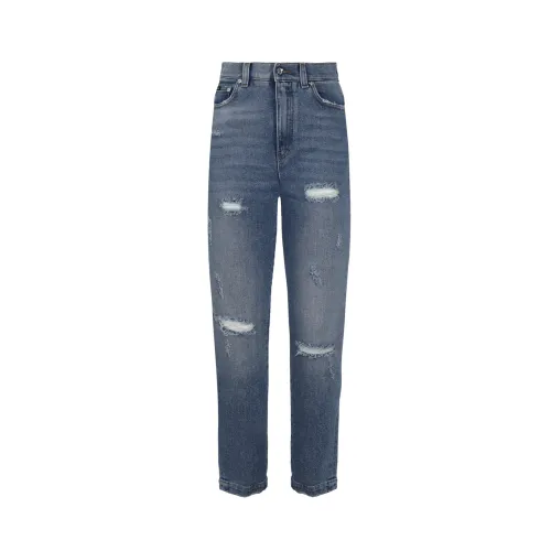 Dolce & Gabbana , High Waist Blue Denim Jeans ,Blue female, Sizes: