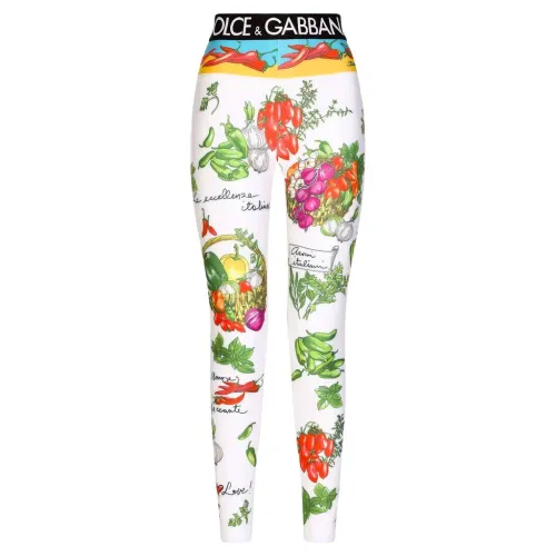 Dolce & Gabbana , Iconic Logo Leggings Elasticized Design ,Multicolor female, Sizes: