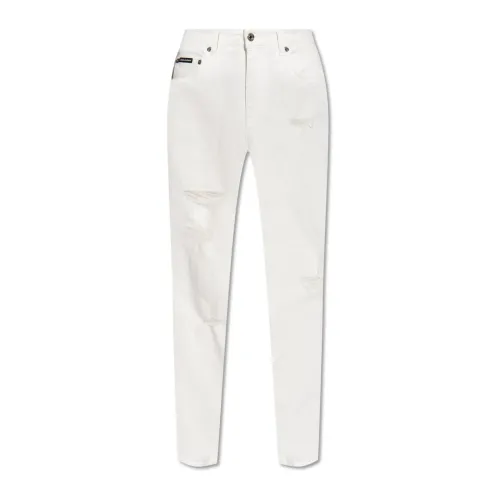 Dolce & Gabbana , Jeans with vintage effect ,White female, Sizes: