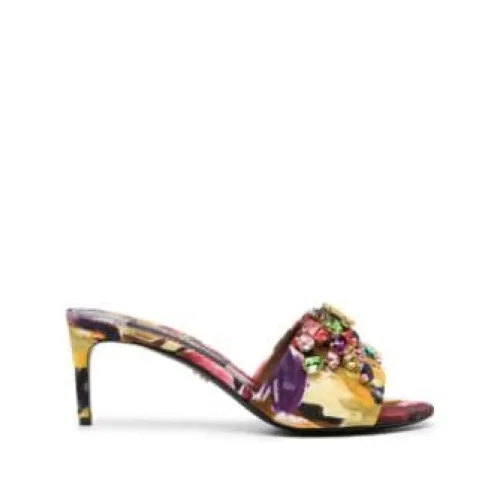Dolce & Gabbana , Jewel-Embellished Mules ,Multicolor female, Sizes: 6 1/2 UK, 5 UK, 3 1/2 UK, 8 UK, 5 1/2 UK, 7 1/2 UK, 3 UK, 4 UK, 6 UK, 4 1/2 UK, 7