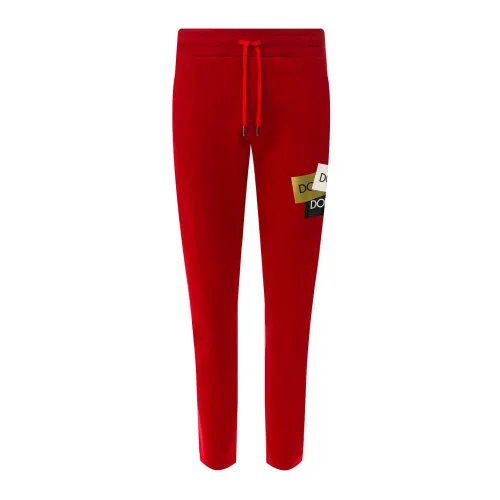 Dolce & Gabbana , Jogging Style Pants ,Red male, Sizes: