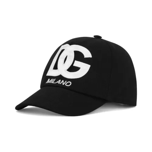 Dolce & Gabbana , Kids Black Baseball Cap with DG Logo ,Black male, Sizes: