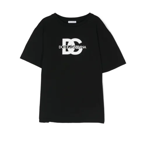 Dolce & Gabbana , Kids Black T-shirts and Polos ,Black female, Sizes: