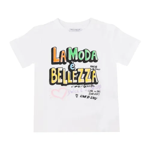 Dolce & Gabbana , Kids Designer T-Shirt ,Multicolor female, Sizes: