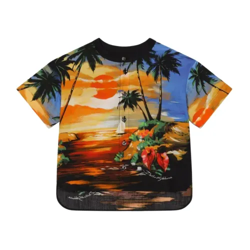 Dolce & Gabbana , Kids Graphic Print Shirt ,Multicolor male, Sizes: