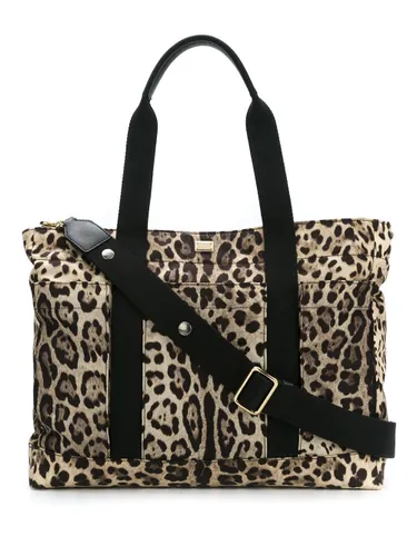 Dolce & Gabbana Kids leopard-print baby changing bag - Neutrals