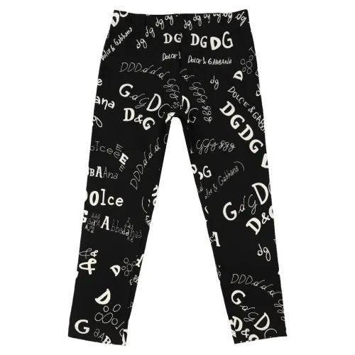 Dolce & Gabbana , Kids Pants by D&G ,Black female, Sizes: