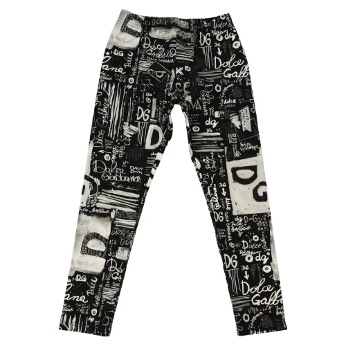 Dolce & Gabbana , Kids Pants by DG ,Black female, Sizes: