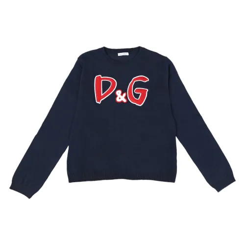 Dolce & Gabbana , Kids Pullover ,Blue male, Sizes: