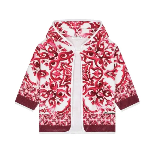 Dolce & Gabbana , Kids Seawear Bathrobe Pink Majolica ,Multicolor female, Sizes: