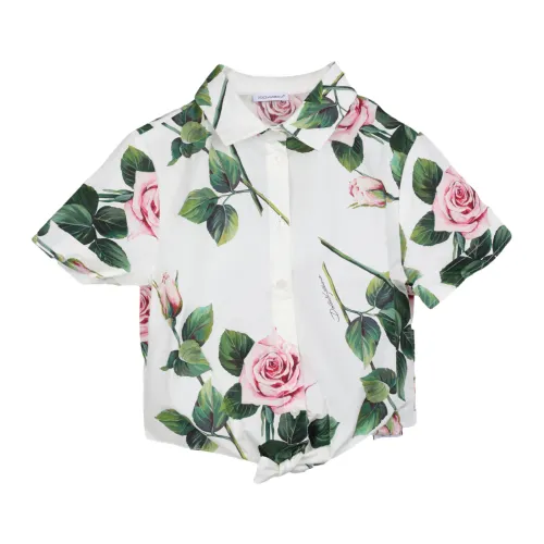 Dolce & Gabbana , Kids Shirt by DG ,White female, Sizes: