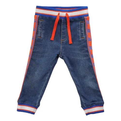 Dolce & Gabbana , Kids Sweatpants - Regular Fit - Blue ,Blue male, Sizes: