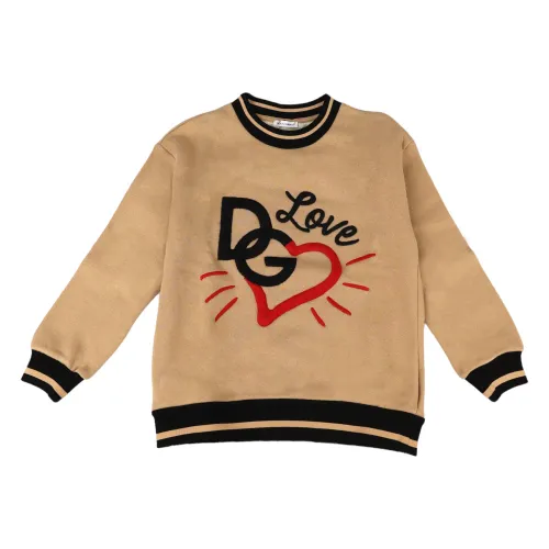 Dolce & Gabbana , Kids Sweatshirt ,Beige female, Sizes: