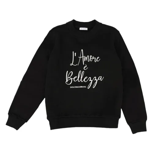 Dolce & Gabbana , Kids Sweatshirt ,Black female, Sizes: