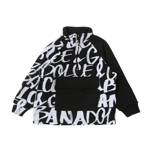 Dolce & Gabbana , Kids Sweatshirt ,Black male, Sizes: