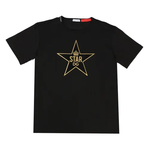 Dolce & Gabbana , Kids T-Shirt ,Black male, Sizes: