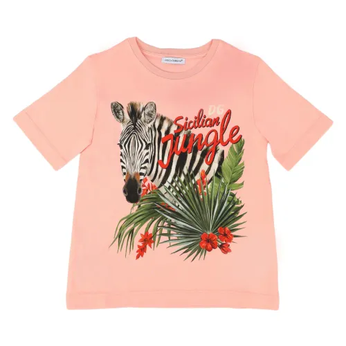 Dolce & Gabbana , Kids T-Shirt ,Pink female, Sizes: