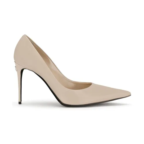 Dolce & Gabbana , Kim Patent Leather Pointed-Toe Pumps ,Beige female, Sizes: