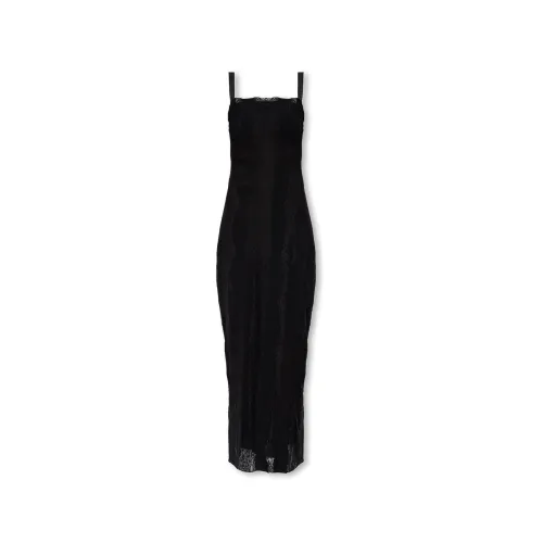 Dolce & Gabbana , Lace-trimmed dress ,Black female, Sizes: