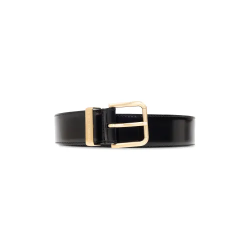 Dolce & Gabbana , Leather Belt ,Black male, Sizes: