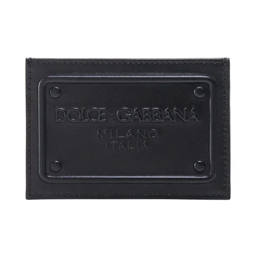 Dolce & Gabbana , Leather Card Holder ,Black male, Sizes: ONE SIZE