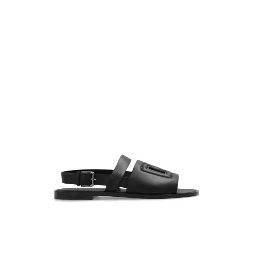 Dolce & Gabbana , Leather sandals ,Black male, Sizes: