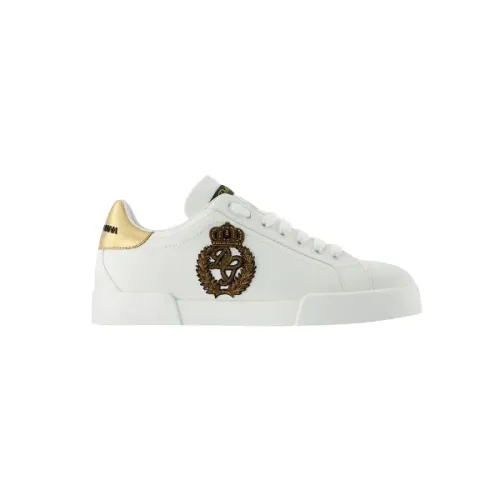 Dolce & Gabbana , Leather sneakers ,White female, Sizes: