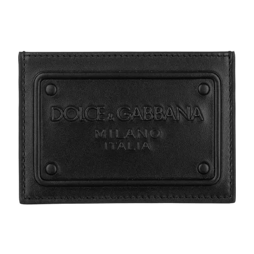 Dolce & Gabbana , Leather Wallet/Card Holder ,Black male, Sizes: ONE SIZE