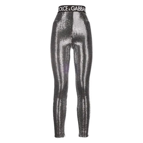Dolce & Gabbana , Leggings ,Gray female, Sizes:
