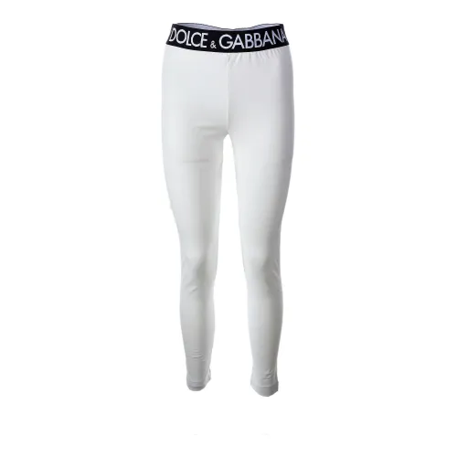 Dolce & Gabbana , Leggings ,White female, Sizes: