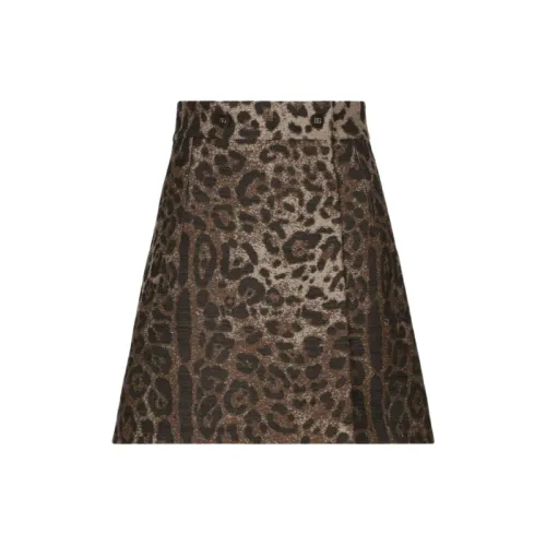 Dolce & Gabbana , Leopard Print High Waist Mini Skirt ,Multicolor female, Sizes: